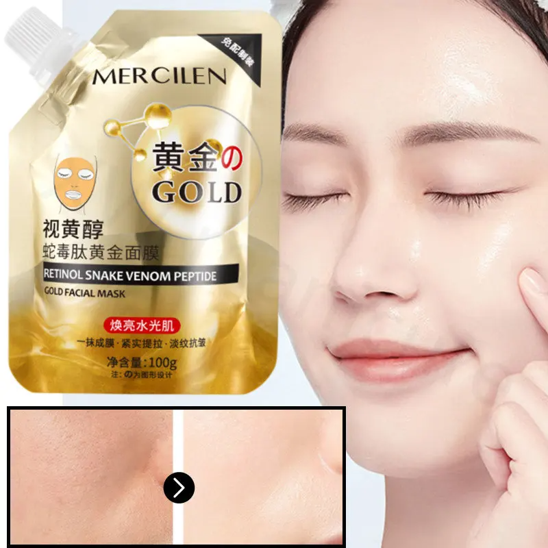 Retinol Snake Venom Peptide 24K Gold Mask 100g