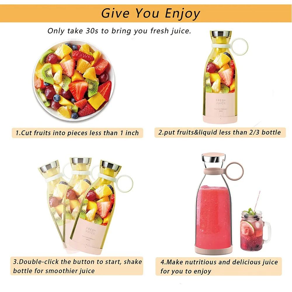 Portable Blender Bottle Juicer